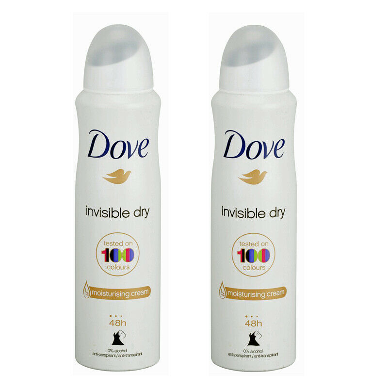 Dove Invisible Dry Antiperspirant Deodorant Spray, 2 Pack